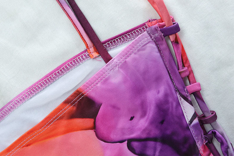 Thumbnail: Colorful Print Sling Side Cutout Midi Dress