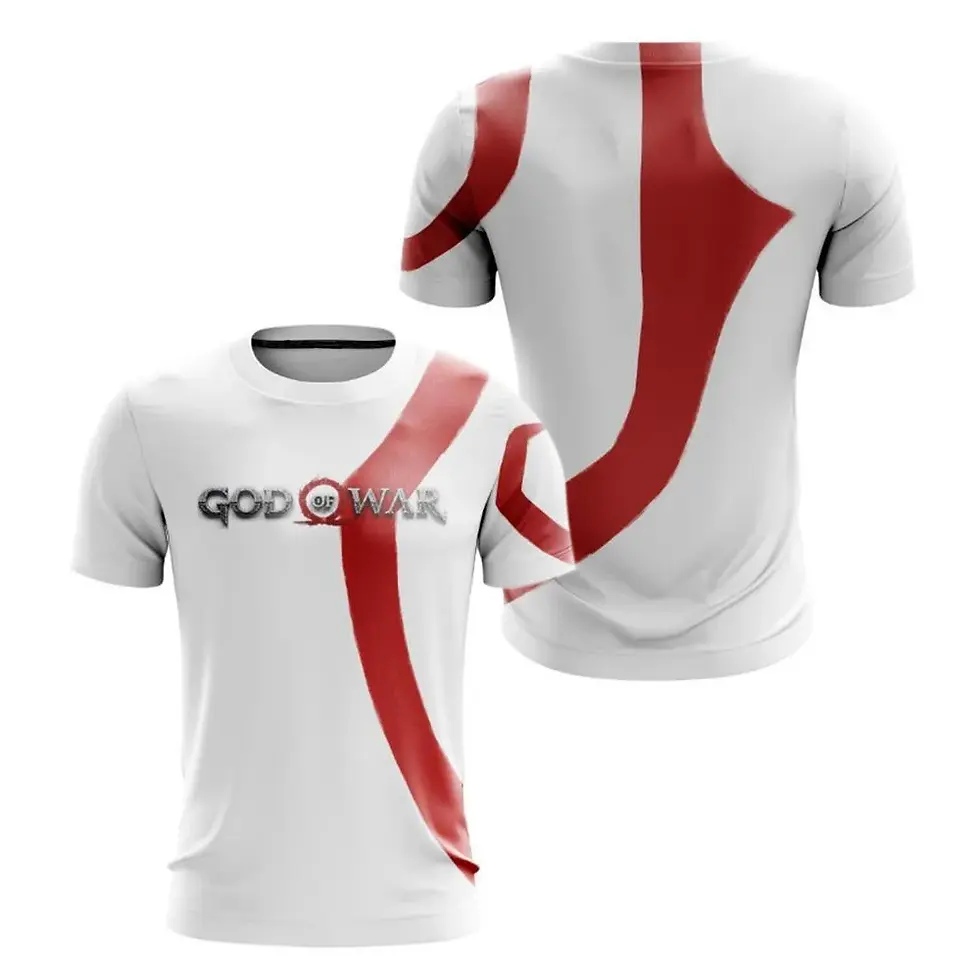 Thumbnail: Kratos God of War 3D Print Short Sleeve T-Shirts