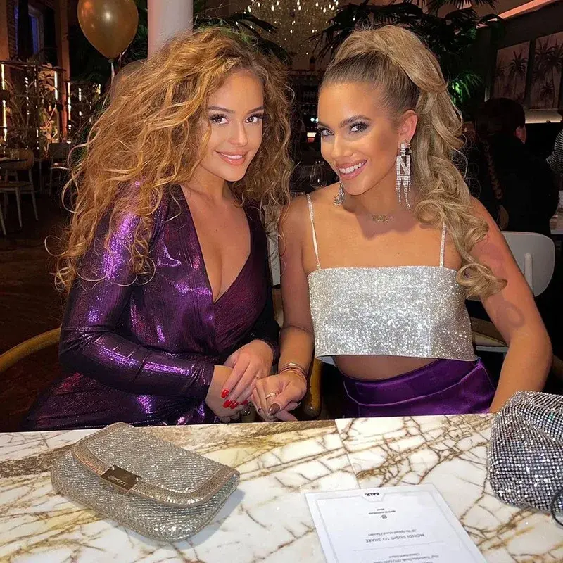 Thumbnail: Silver Bling Night Club Sleeveless Crop Tops