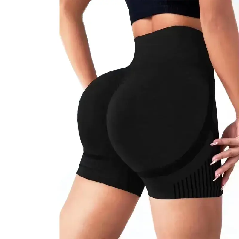 Thumbnail: Womens High Waist Fitness Gym Shorts