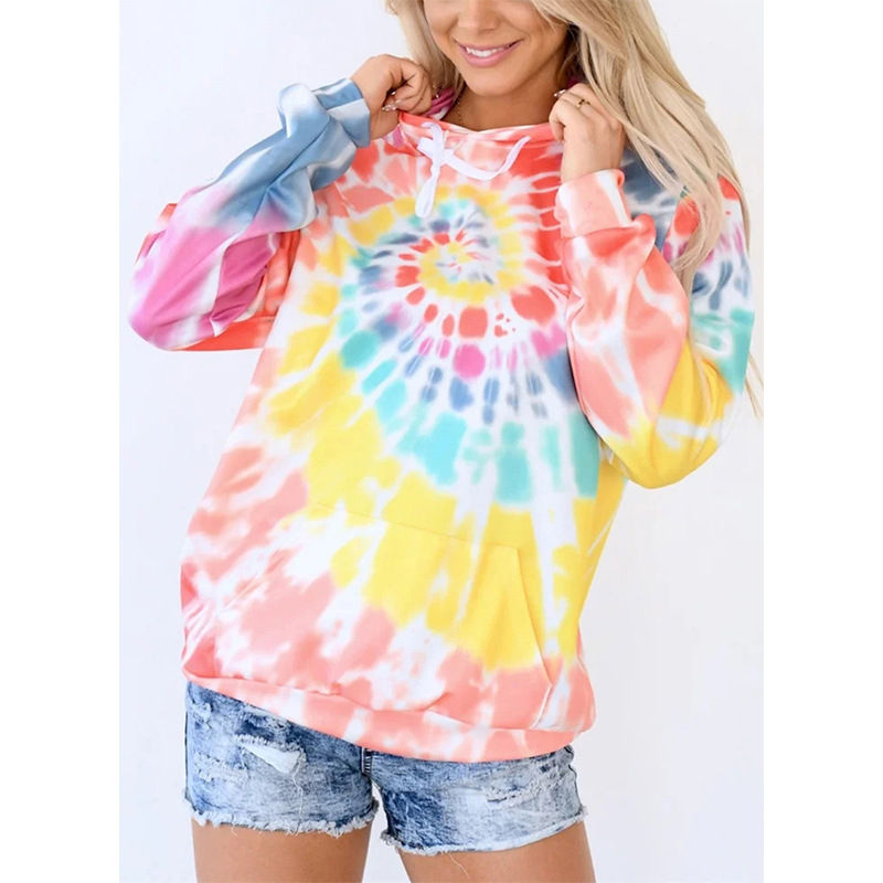 Thumbnail: Multi Color Oversized Tie Dye Hoodie