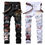 Thumbnail: Street Fashion Mens Designer Printed Hip Hop Jeans
