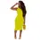 Thumbnail: Sleeveless Solid Color Summer Knee Length Dress