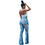 Thumbnail: Hole Zipper Fly Boot Cut Blue Jeans