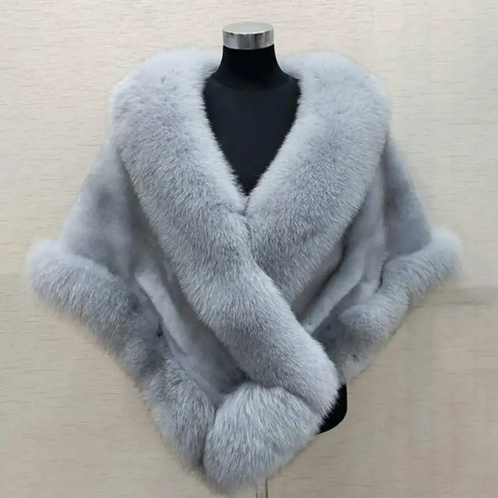 Thumbnail: Luxury Fur Fluffy Shawl coat (8 colors)