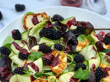Halloumi & Blackberry Salad