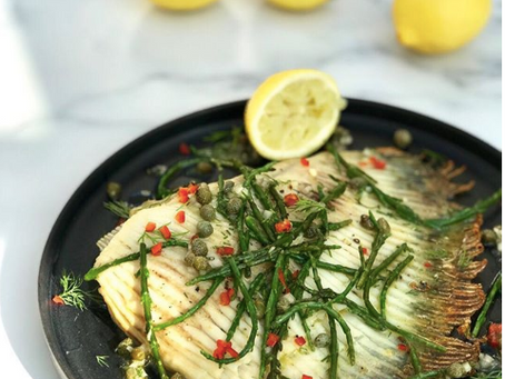Skate with Samphire Chilli & Capers