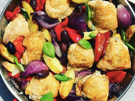 Roasted Chicken & Mediterranean Tray Bake