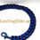 Thumbnail: Exclusive stainless steel cuban leash blue