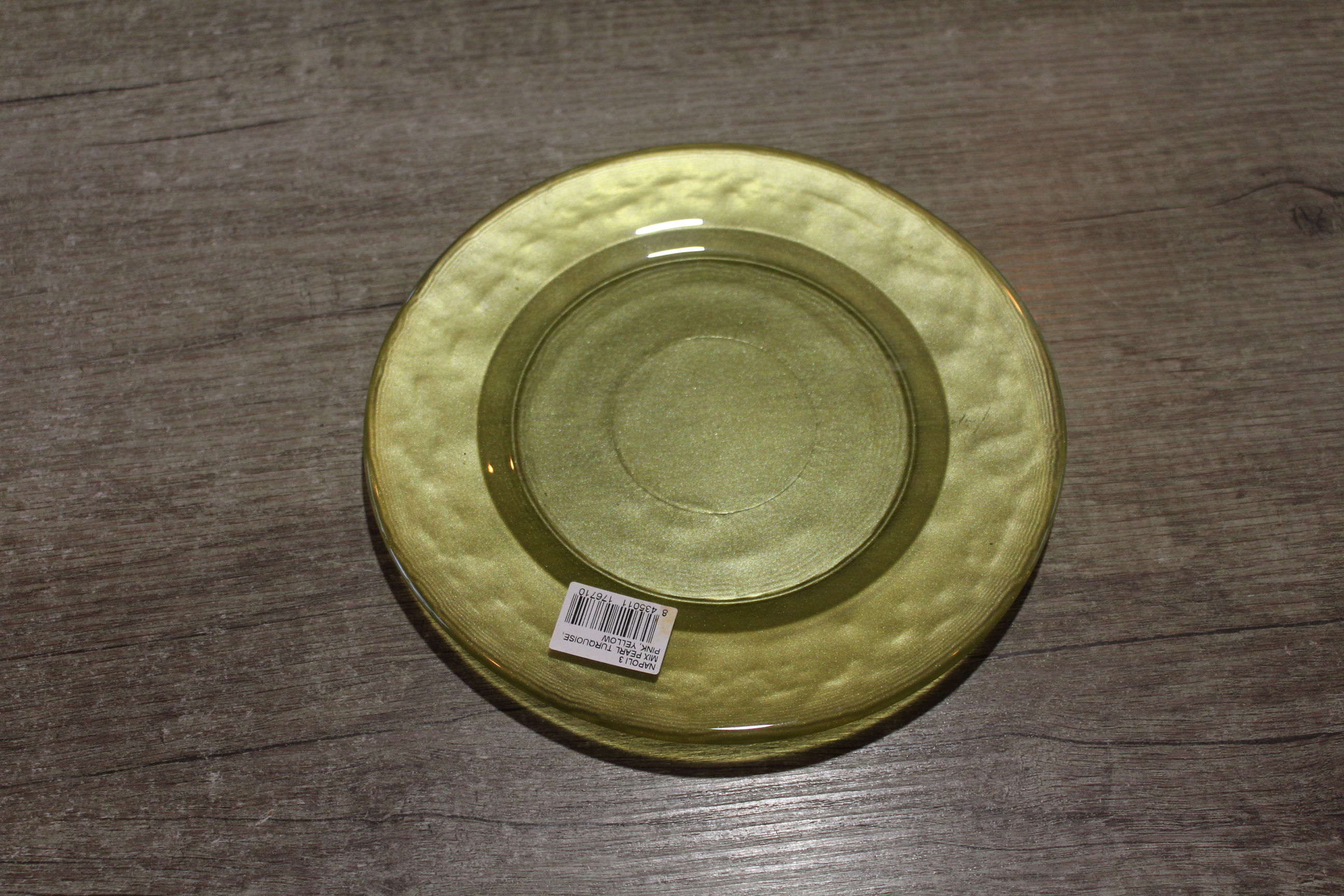 assiette ronde jaune