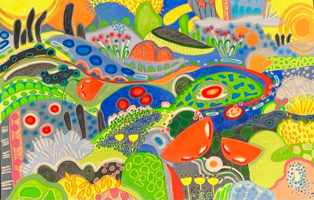 Journey through busy landscape