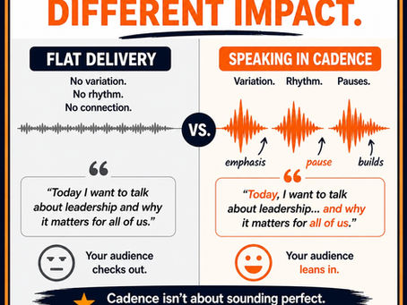 When Presenting: Speak in Cadence