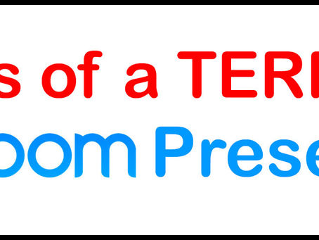 Habits of a TERRIBLE Zoom Presenter