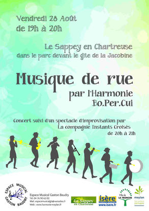 Musique de rue par l’harmonie Bo.Per.Cui – 28 août 2015