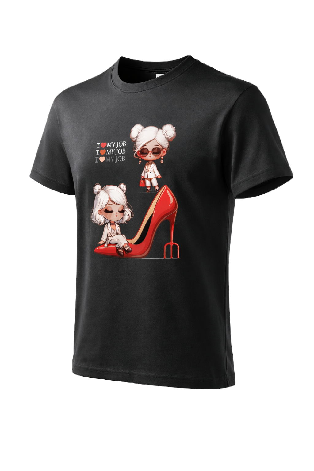 T-shirt - "I love my job" Regular - Black