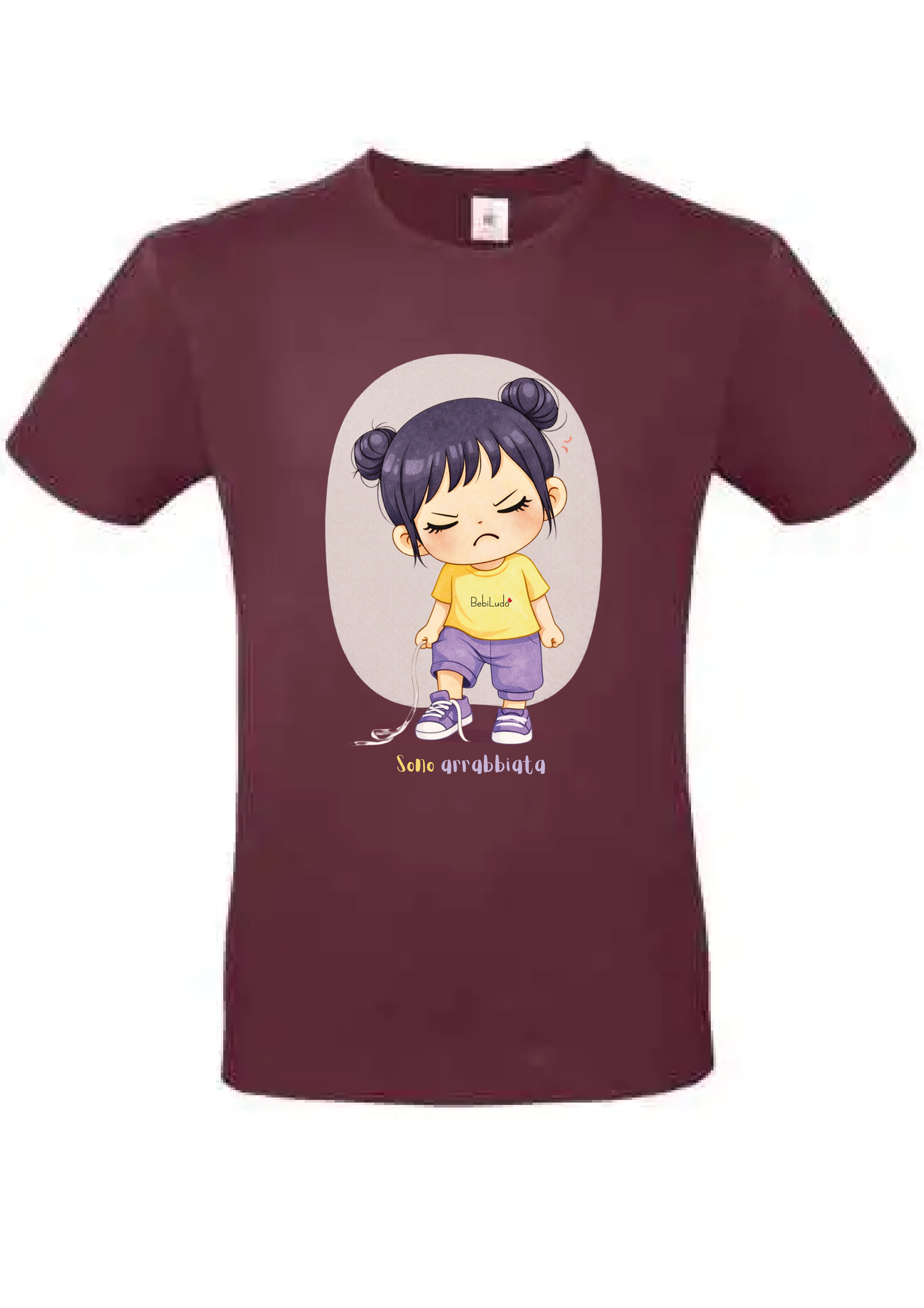 Copia di T-shirt - "Sono arrabbiata" Regular -Burgundy