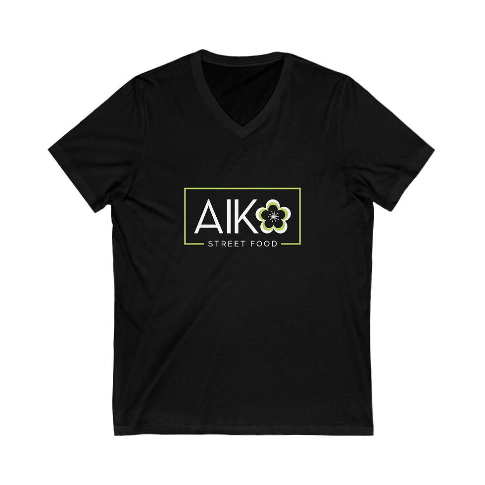 Aiko V-neck Unisex Jersey Short Sleeve V-Neck Tee