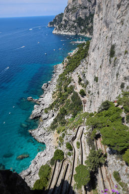 Capri - View of Via Krupp from Giardini di Augusto