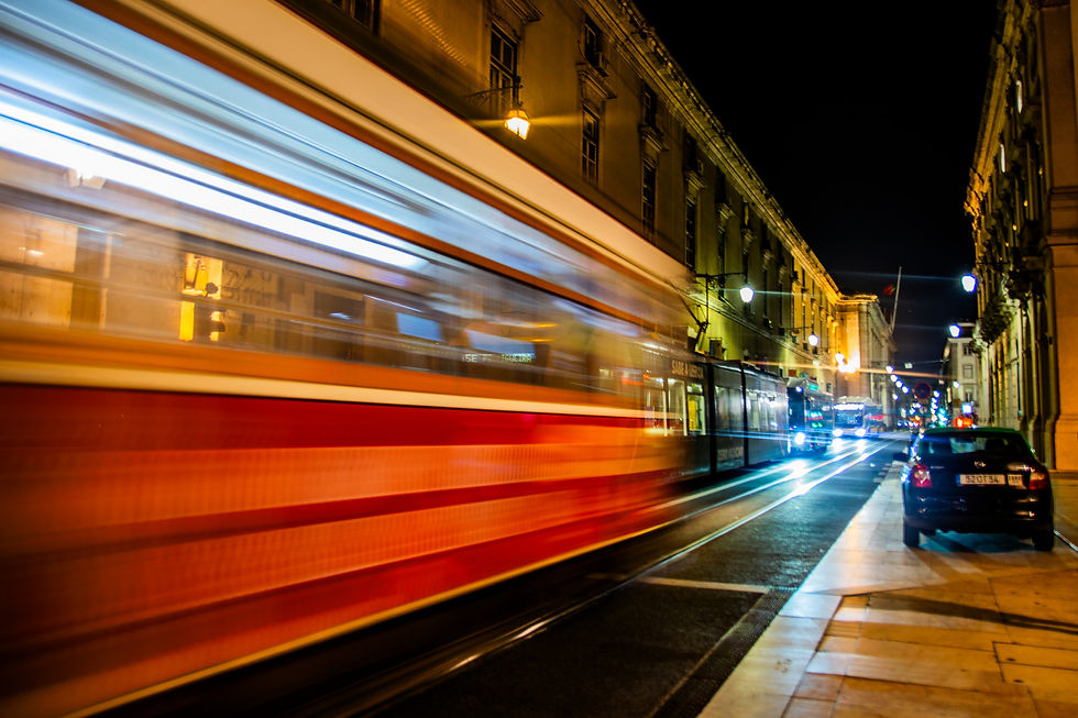 Lisbon - Tram at Night