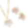 Bordeaux Leaf Necklace and Earring Set (One Piece)