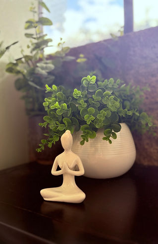 Therapist in Phoenix for depression—calming vignette with plants and soft light evokes emotional safety.