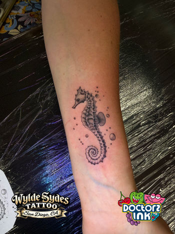 Seahorse Tattoo @doctorz.ink