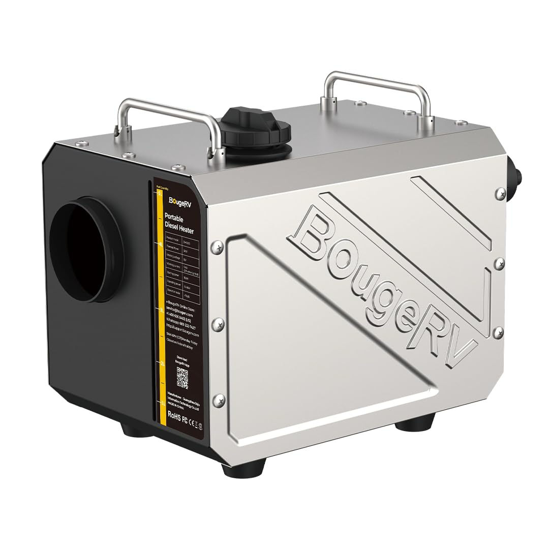 BougeRV 5KW Diesel Heater, All-in-One 5L Air Diesel Parking RV Heater with Ti...