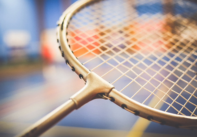 raquette de badminton de près