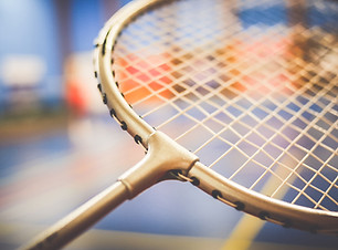 raquette de badminton de près