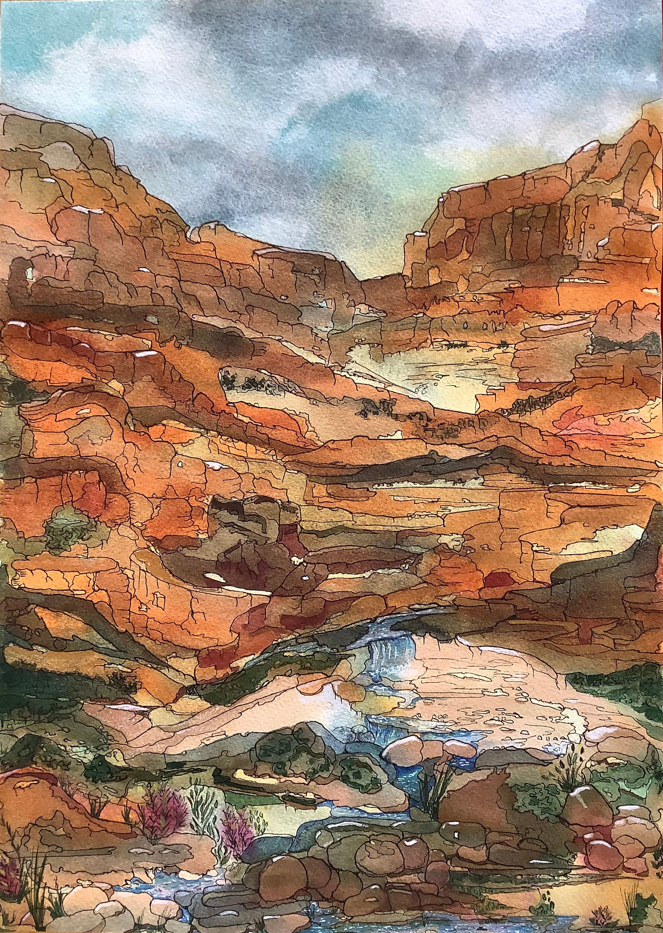 "Elsewhere" Watercolour Original