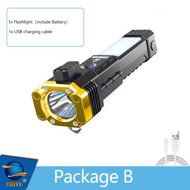 Thumbnail: With Built-in Battery Multifunctional Safety Hammer Outdoor Repair Work Light 