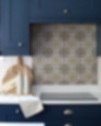 decorative kitchen splashback and styling