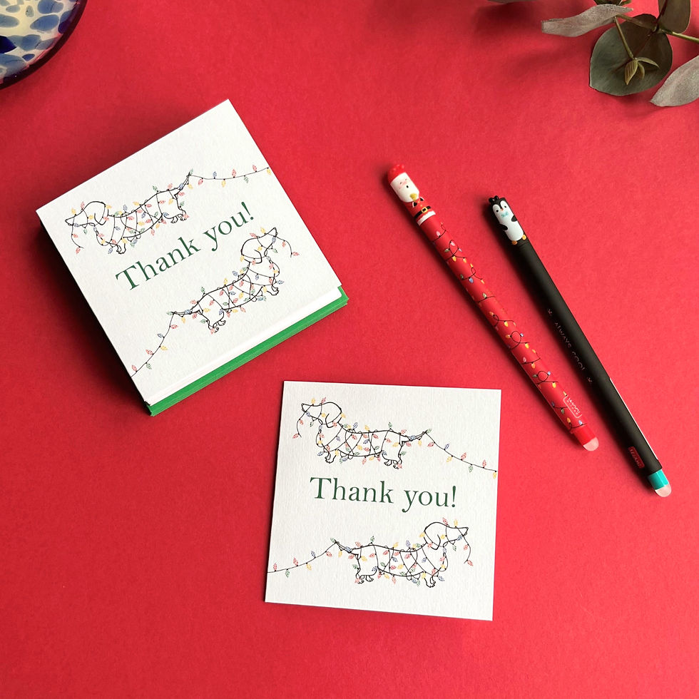 Thumbnail: Christmas Sausage Dog mini cards