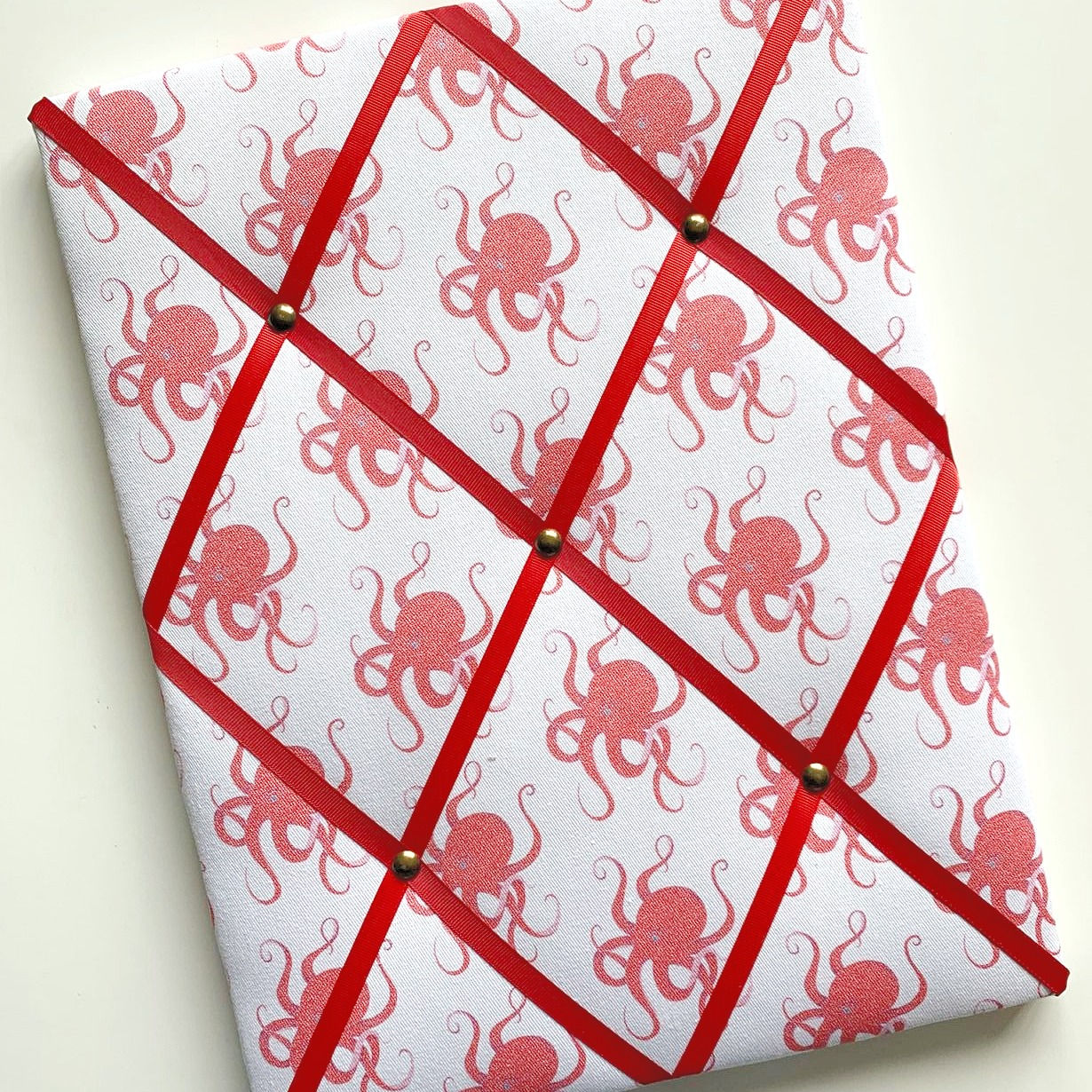 Octopus Noticeboard - red ribbon