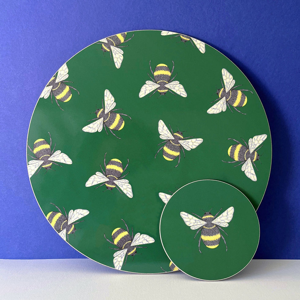 Bee Placemat and Coaster