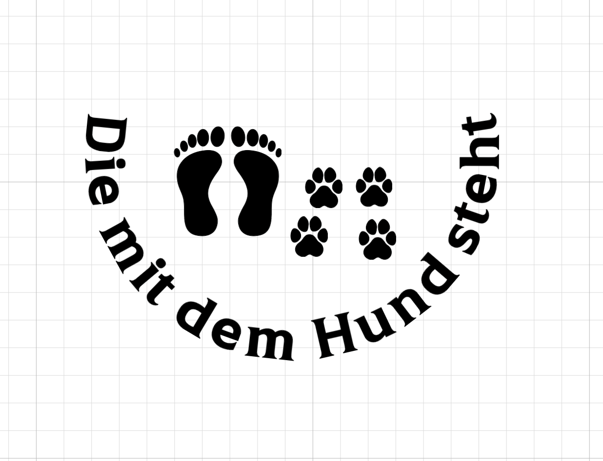 Die mit dem Hund steht