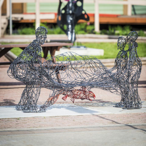 "Naka 'Buddy' Bench" by Dave Dando (2018)