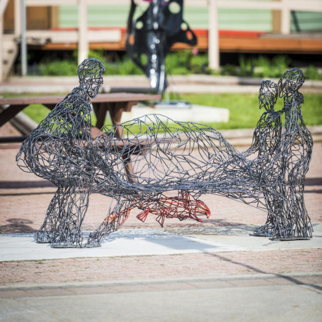 "Naka 'Buddy' Bench" by Dave Dando (2018)
