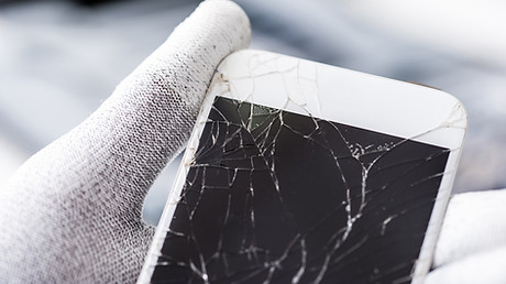 Technician with Broken Screen
