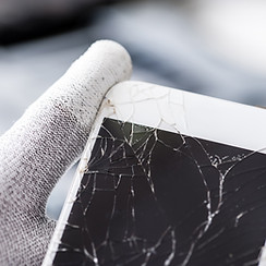 Technician with Broken Screen