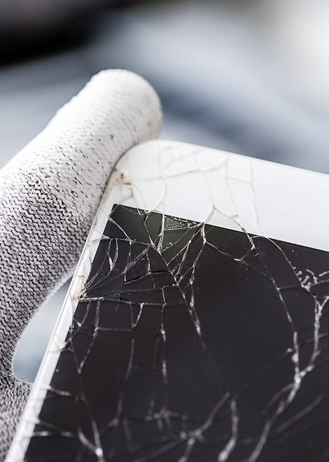 Technician with Broken Screen