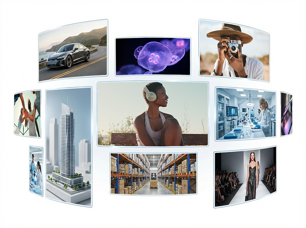 Showcase of AI video versatility by Shake, demonstrating consistent character generation, custom environments built with Luma and Nano Banana, and 16:9 to 9:16 aspect ratio conversion for social media.