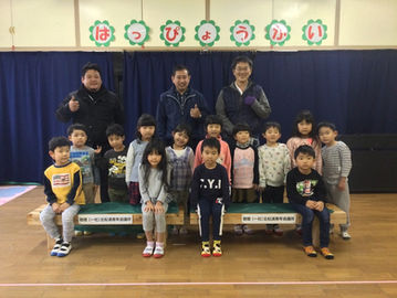 北松浦JC様より木のベンチいただきました。　おこころに感謝！