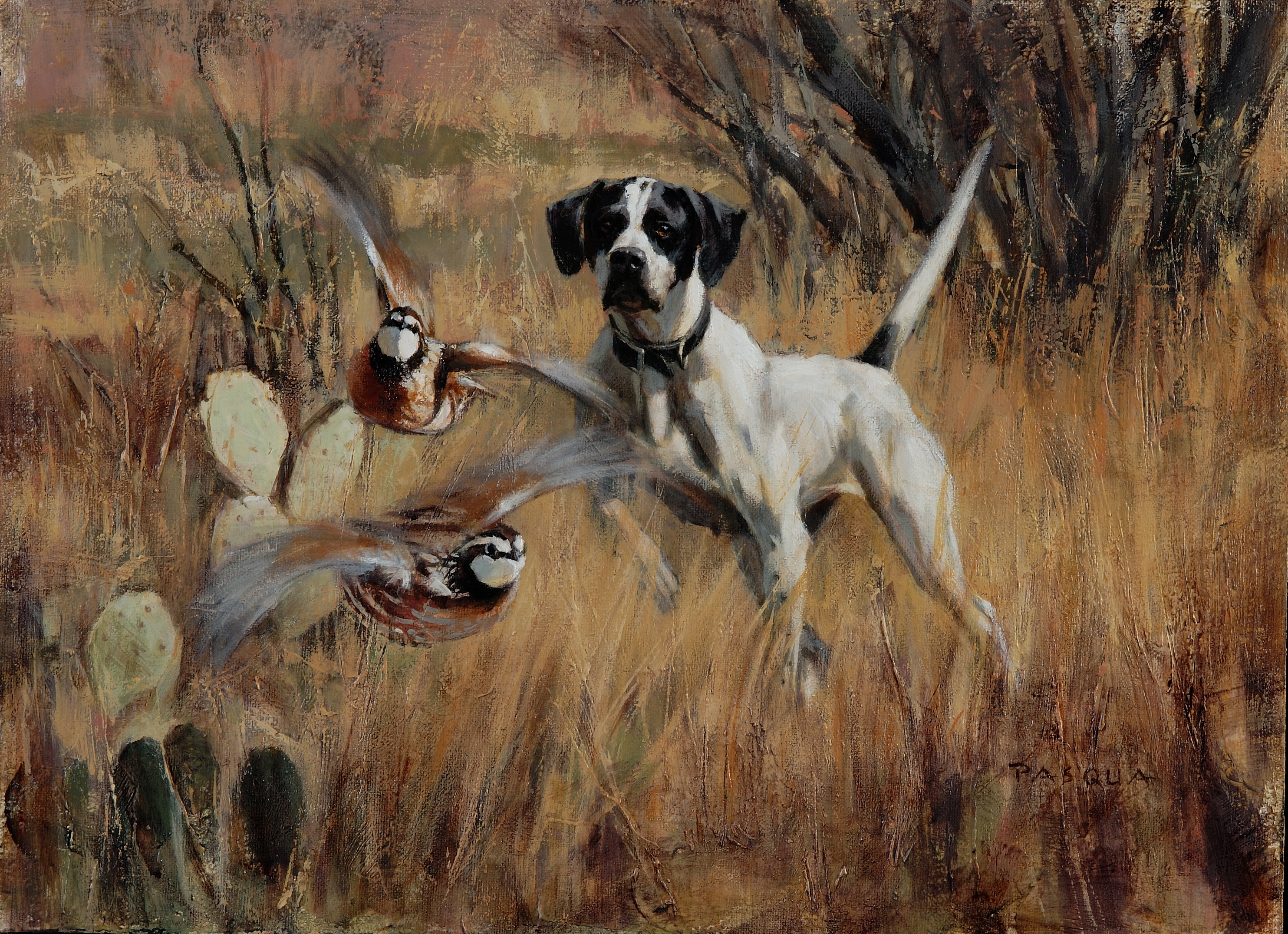 english pointer painting