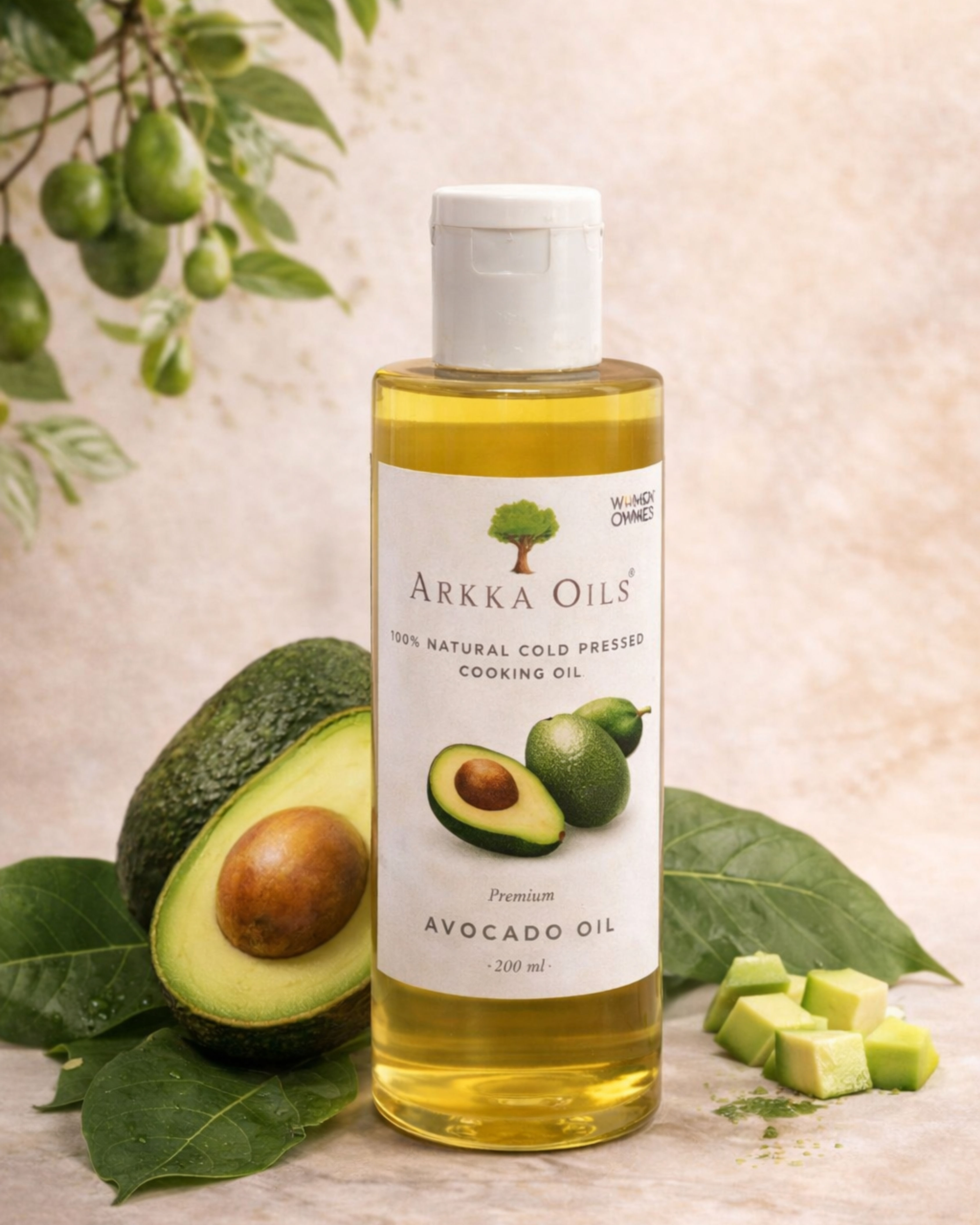 Avocado Oil (200ml) | For Cooking, Heart Health & Skin | Pure, Cold Pressed