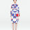 Thumbnail: 60s Retro Print Double-Breasted Trench Coat
