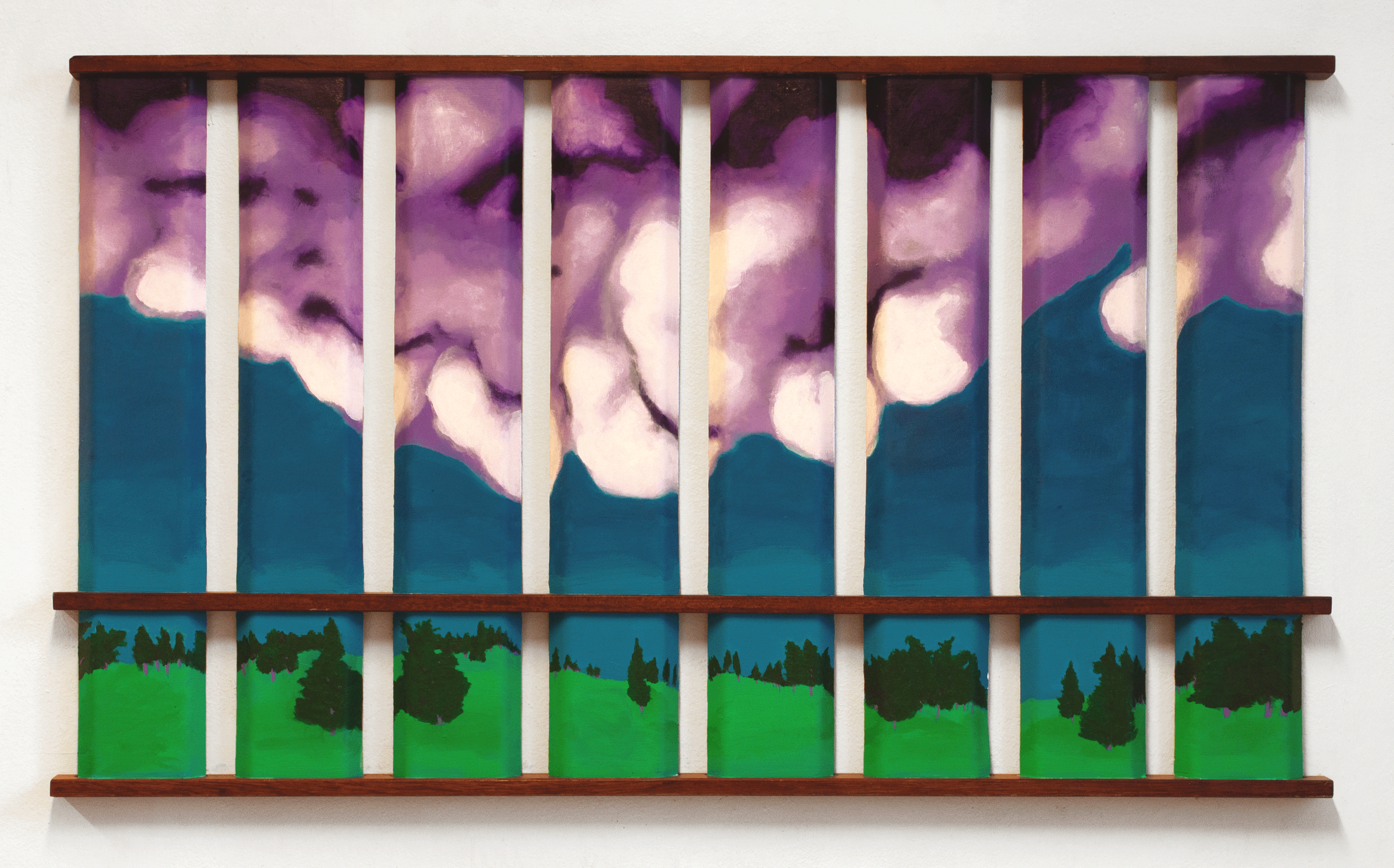 artwork / painting by Rory Biddulph : Mammatus im Wald 2021