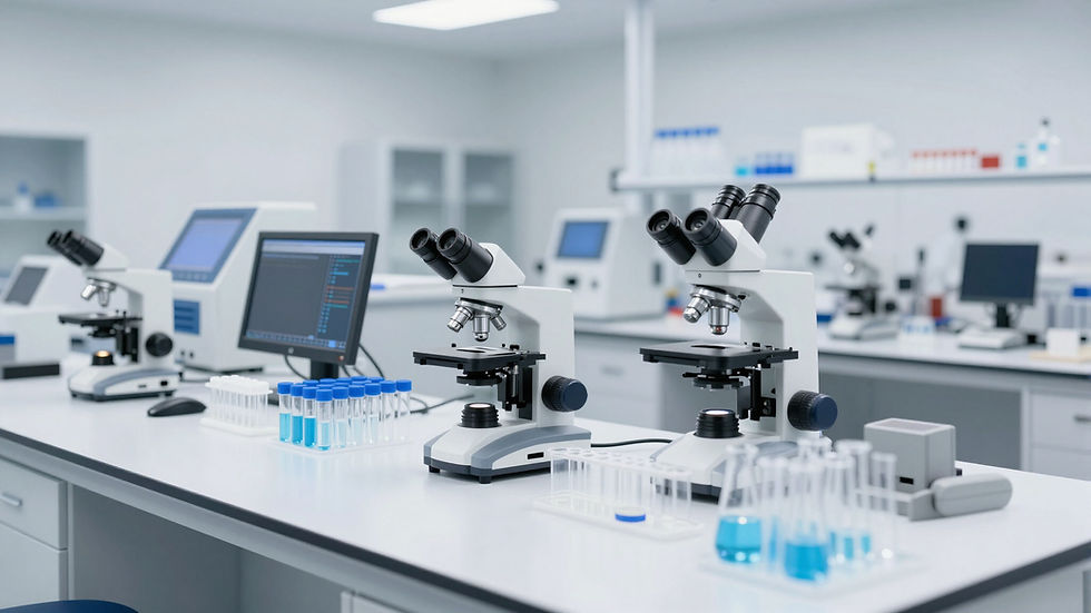 Independent laboratory equipment used for borehole and private water testing
