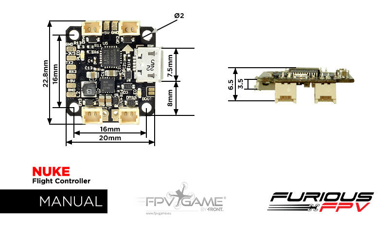 Thumbnail: FuriousFPV NUKE v2  F3 Micro BRUSHED FC w/LC Filter & 5V BEC