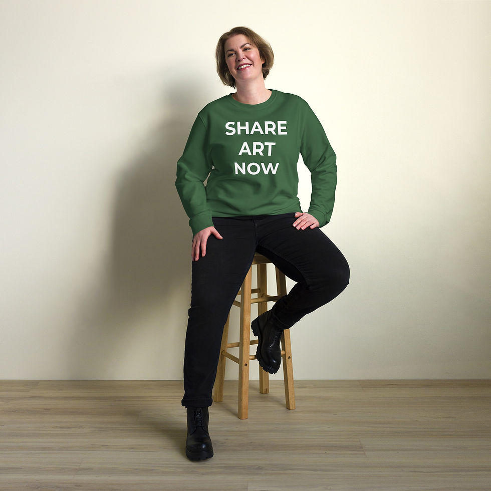 Thumbnail: SHARE ART NOW Unisex organic sweatshirt